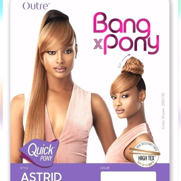 Beautiful bang and ponytail quick weave wig color 2T1/30 hair - Picture 2 of 10